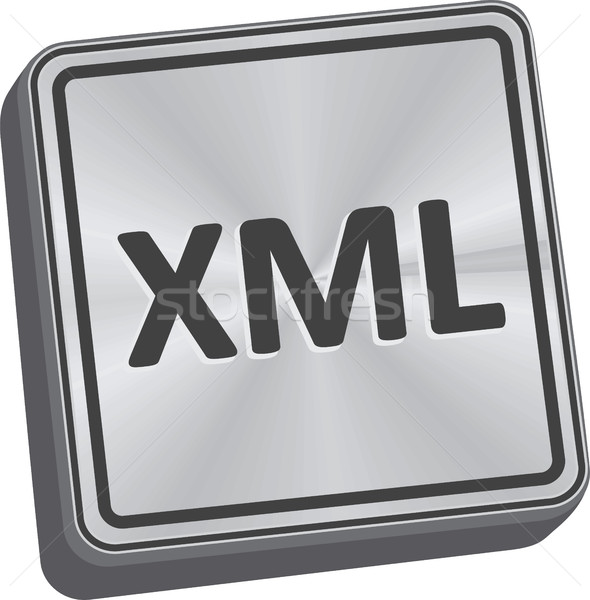 Xml botão 3D chave tecnologia Foto stock © THP