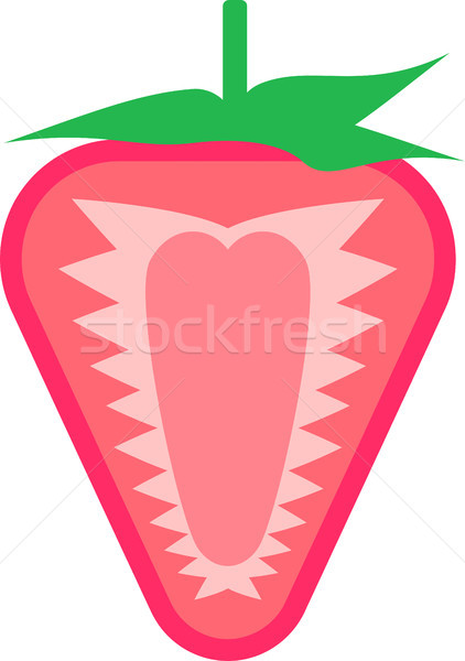 Strawberry Fruit Halved Vector Isolated Stock photo © THP