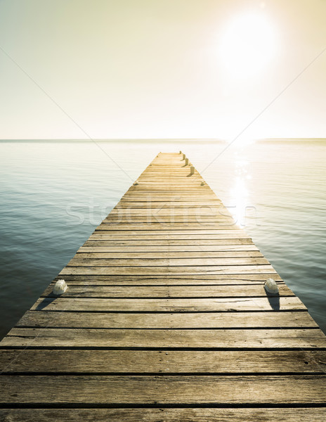 Wooden Jetty Background Stock photo © THP