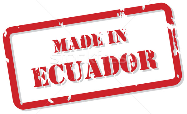 Stock fotó: Ecuador · bélyeg · piros · pecsét · vektor · terv