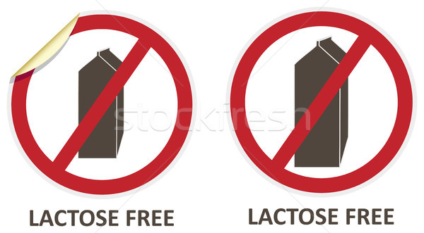Lactose Free Icons Stock photo © THP