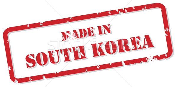 Südkorea Stempel rot Vektor Design Stock foto © THP