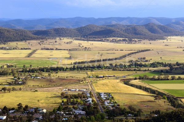 Pays scénique belle petite ville champs [[stock_photo]] © THP