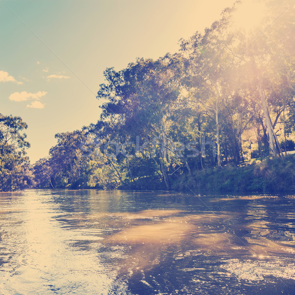 Мельбурн реке Vintage город Австралия Сток-фото © THP