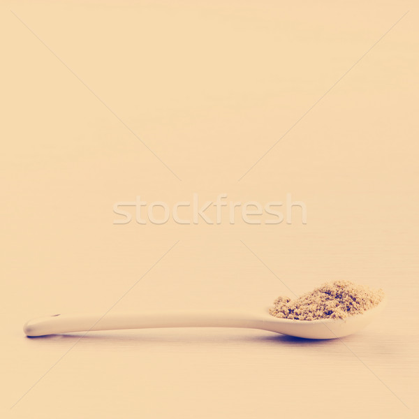 Teren coriandru lingură spatiu copie alimente Imagine de stoc © THP