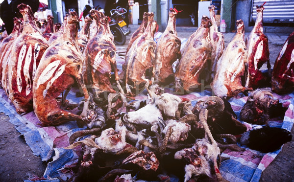 Asiático carne mercado animais Foto stock © THP