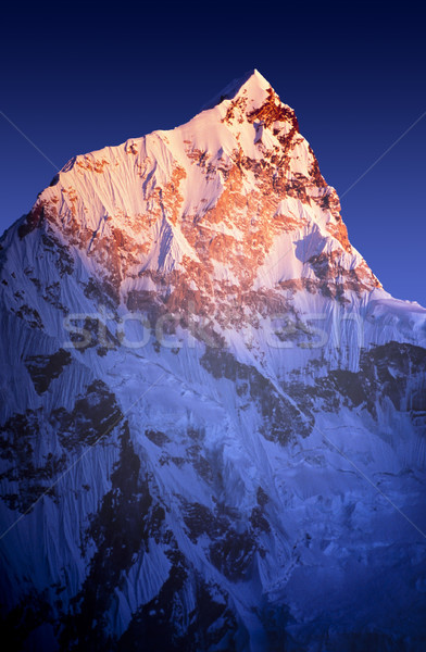 Puesta de sol montana Monte Everest Nepal viaje montanas Foto stock © THP