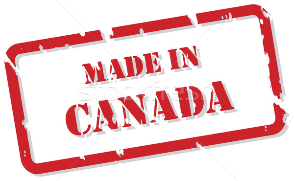 Stock fotó: Kanada · bélyeg · piros · pecsét · vektor · terv