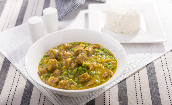 Curried Sausages Stock photo © THP