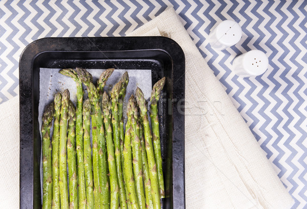 Asperges fraîches sel poivre pétrolières prêt [[stock_photo]] © THP