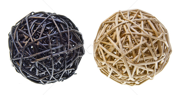 Woven Wicker Balls Stock photo © THP