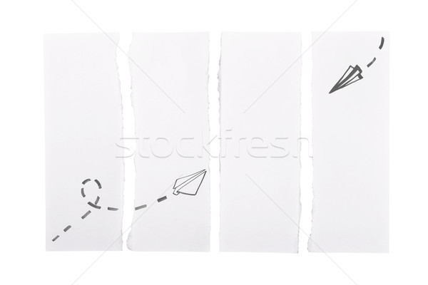 Papier weiß Streifen zerrissen abgesondert isoliert Stock foto © THP