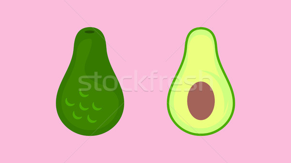Avocado Fruit Banner Vector Stock photo © THP
