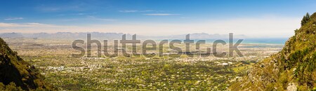 Panoramă fals Cape Town panoramic vedere tabel Imagine de stoc © THP