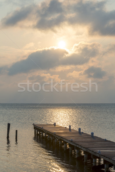 Sunrise Over Wooden Jetty Stock photo © THP