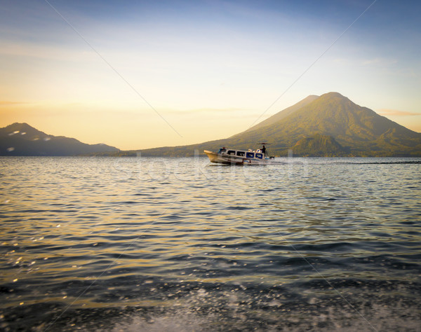 Tourist Boat Lake Atitlan Stock photo © THP