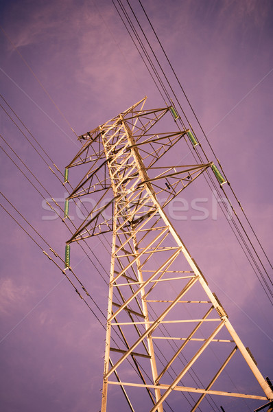 Ciel technologie métal cadre orange [[stock_photo]] © THP