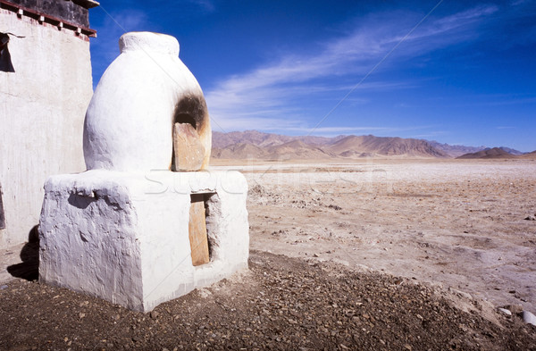 Four extérieur tibet paysage derrière blanche [[stock_photo]] © THP