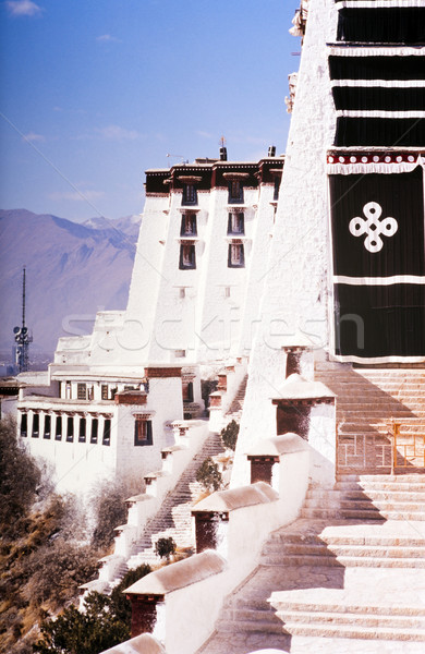 Saray tibet ev dağ mimari Asya Stok fotoğraf © THP