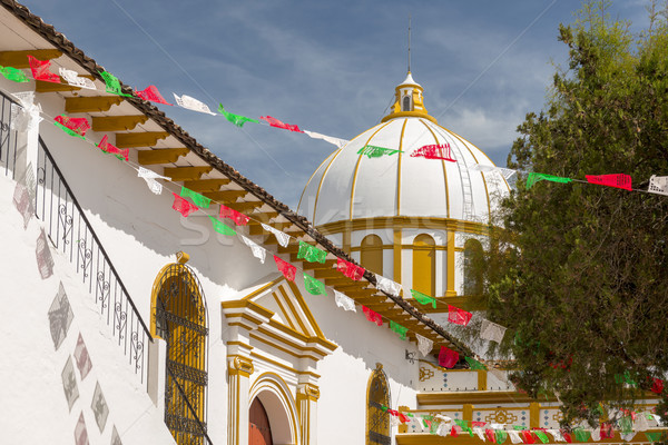 Kerk Mexico straat Rood trap Stockfoto © THP