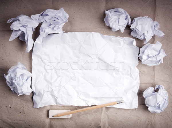 Crumpled Paper Background Stock photo © THP