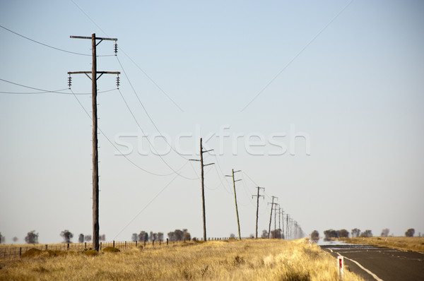 [[stock_photo]]: Chaleur · flou · route · électricité · chaud