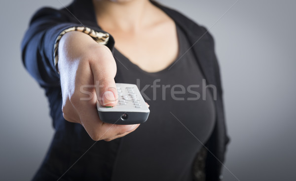 Remote Control Woman Stock photo © THP