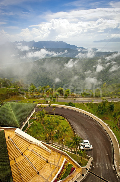 Névoa floresta ilha de langkawi Malásia nuvens Foto stock © THP