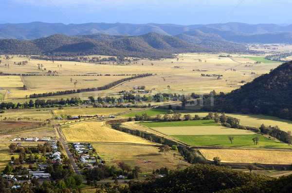 Pays scénique belle petite ville champs [[stock_photo]] © THP