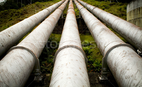 Трубы электрических вверх холме воды власти Сток-фото © THP