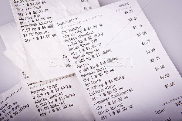 Grocery Receipts Stock photo © THP