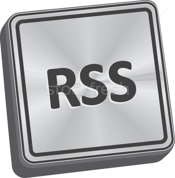 Rss bouton 3D clé technologie [[stock_photo]] © THP