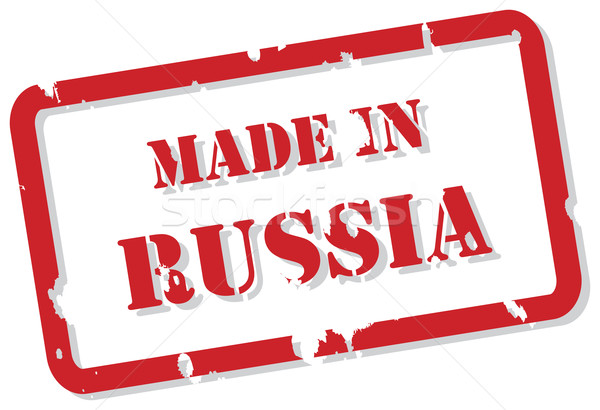 Rusland stempel Rood vector ontwerp Stockfoto © THP