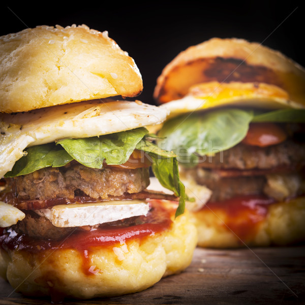 Hamburger Sliders Stock photo © THP