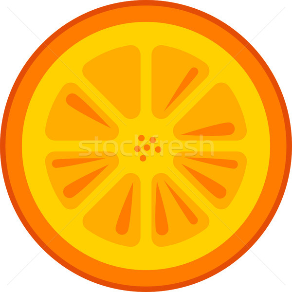 Orange Fruit Slice Vector Isolated Stock photo © THP