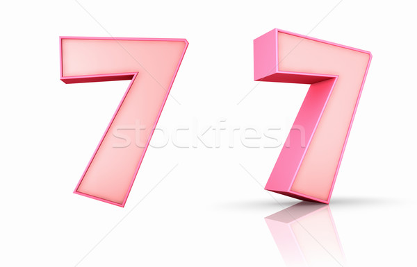 Pink Number Seven Stock photo © ThreeArt