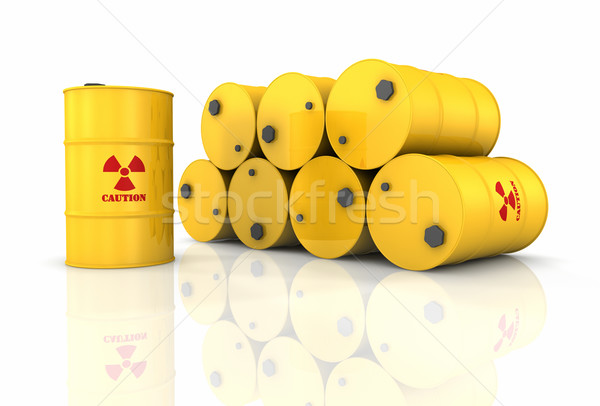 Boglya radioaktív citromsárga piros radioaktivitás szimbólumok Stock fotó © ThreeArt