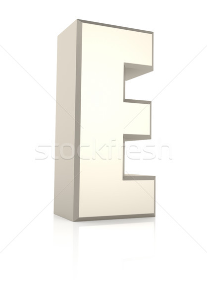 Letter E Isolated on White Background Stock photo © ThreeArt