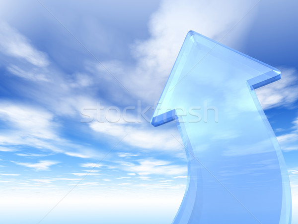 небо стекла стрелка ведущий 3d визуализации природы Сток-фото © ThreeArt