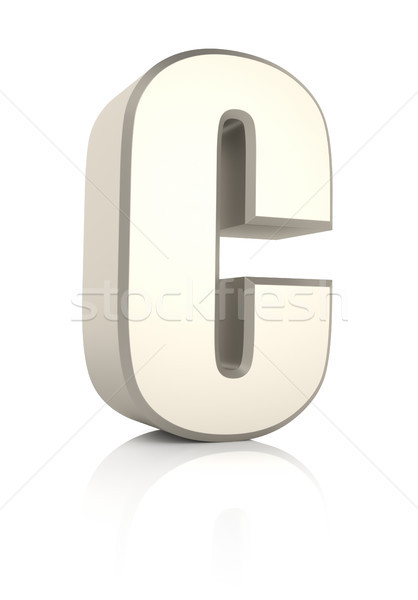 Letter C Isolated on White Background Stock photo © ThreeArt