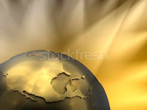 Gold Globe Close-up, North America Stock photo © ThreeArt