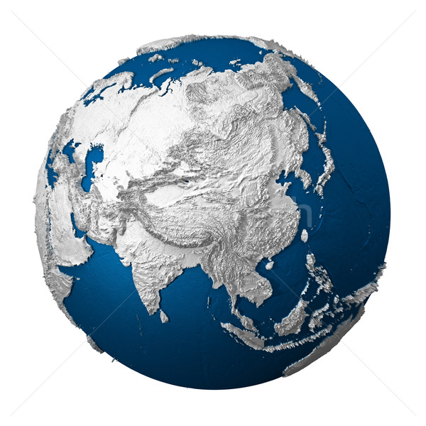 ストックフォト: 人工的な · 地球 · アジア · 白 · 青