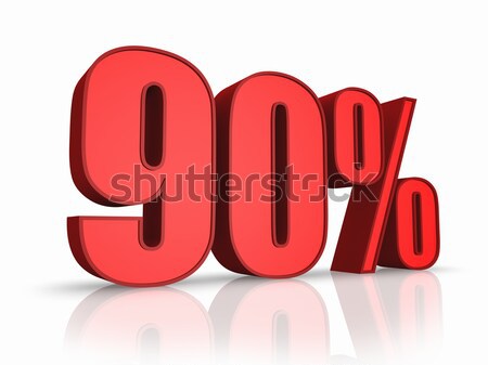 Rood zestig procent geïsoleerd witte 60 Stockfoto © ThreeArt