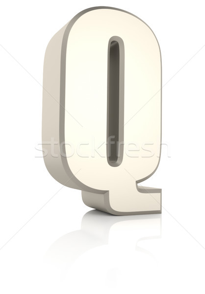 Letter Q Isolated on White Background Stock photo © ThreeArt