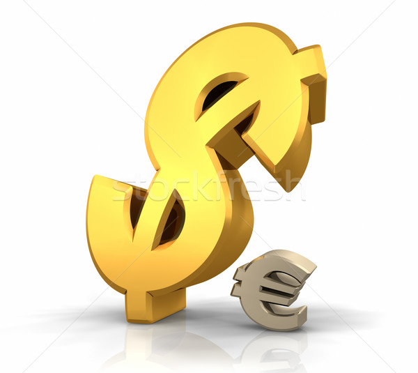 Dollar overheersing groot goud dollarteken Stockfoto © ThreeArt