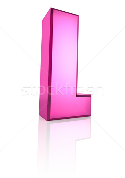 Pink Letter L Stock photo © ThreeArt