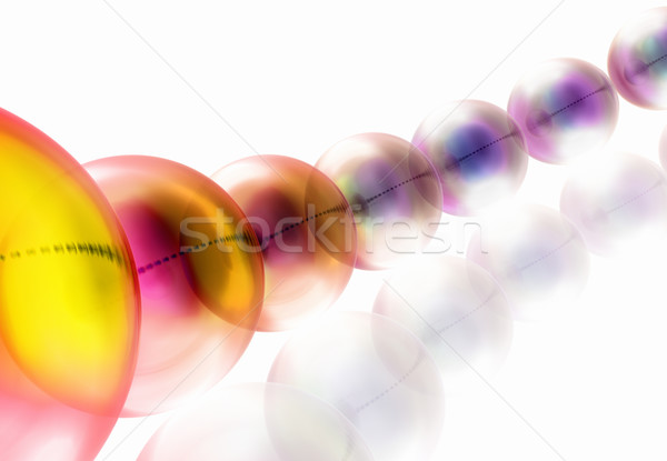 Kugeln farbenreich glasigen abstrakten 3D-Darstellung Hintergrund Stock foto © ThreeArt
