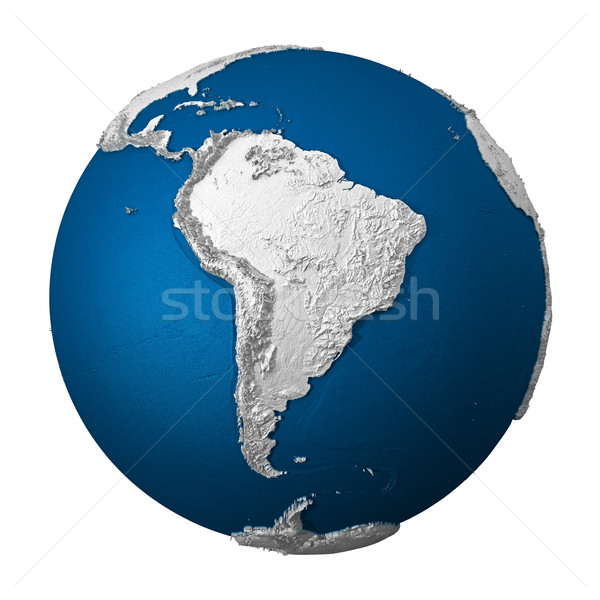 Künstliche Erde Südamerika weiß blau Stock foto © ThreeArt