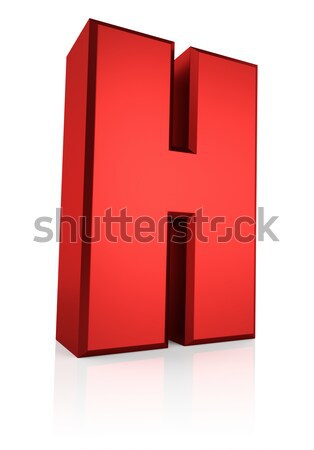 3D lettre l rouge isolé blanche [[stock_photo]] © ThreeArt