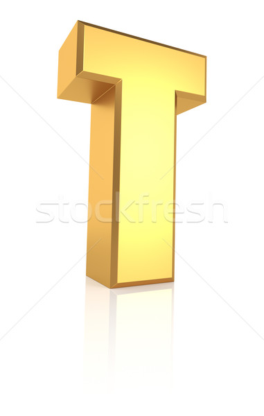 3D brief goud metaal Stockfoto © ThreeArt